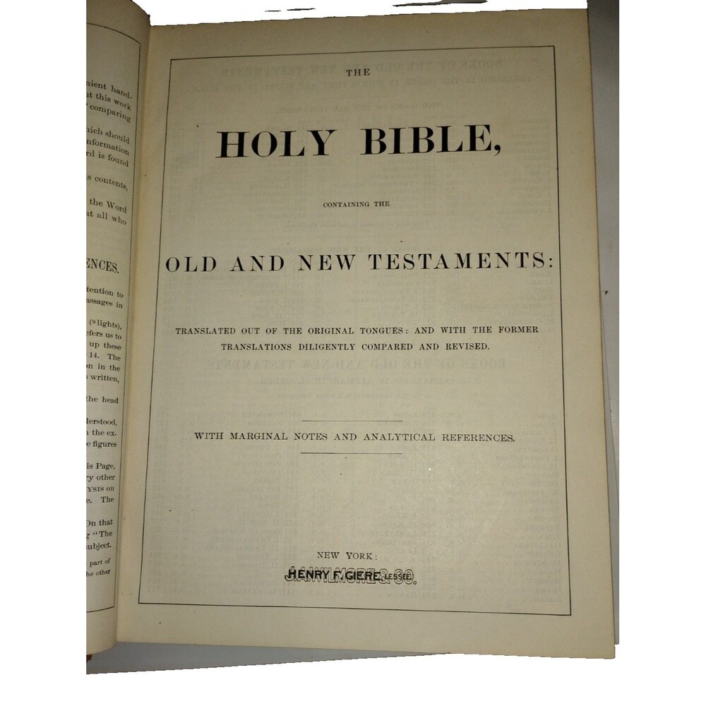 Antique WILMORE'S NEW ANALYTICAL REFERENCE BIBLE - 1904. Very Good-Fine Cond - Picture 6 of 16